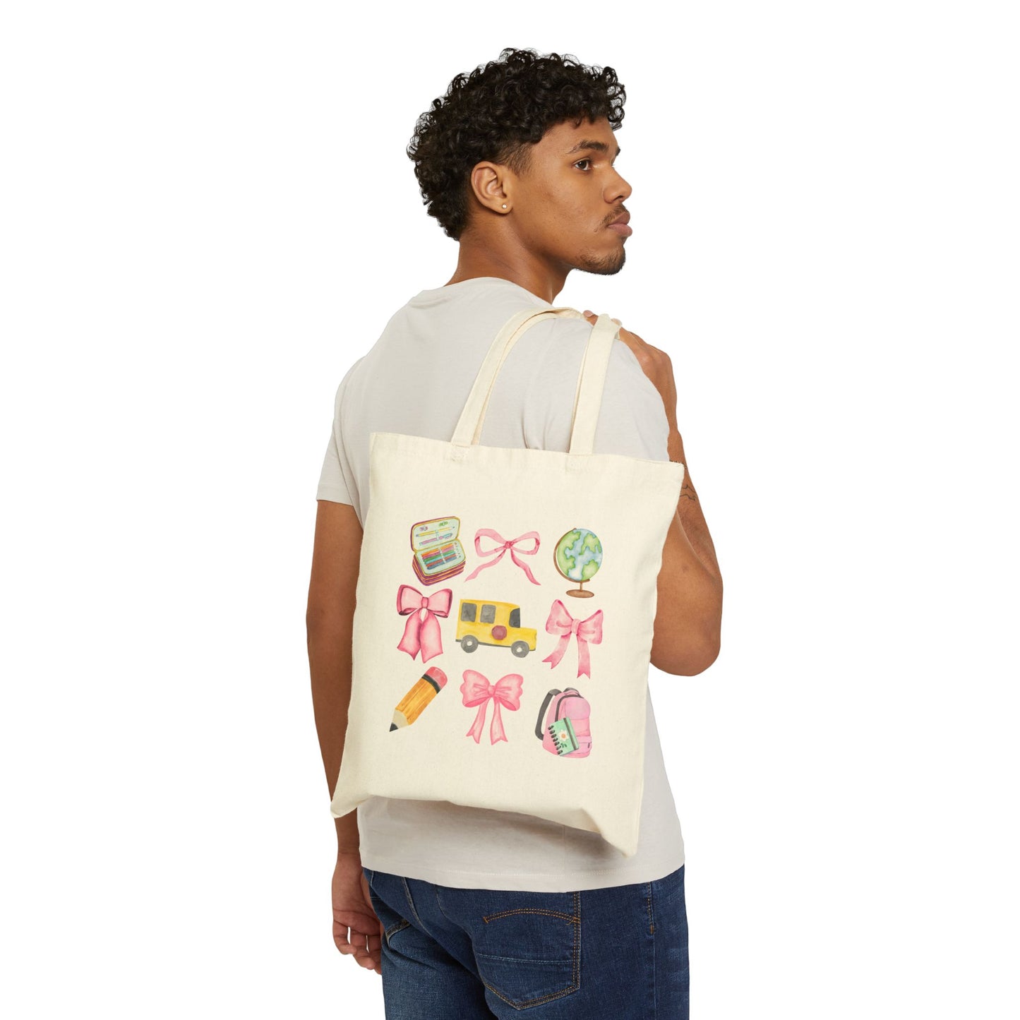 Coquette Teacher Cotton Canvas Tote Bag