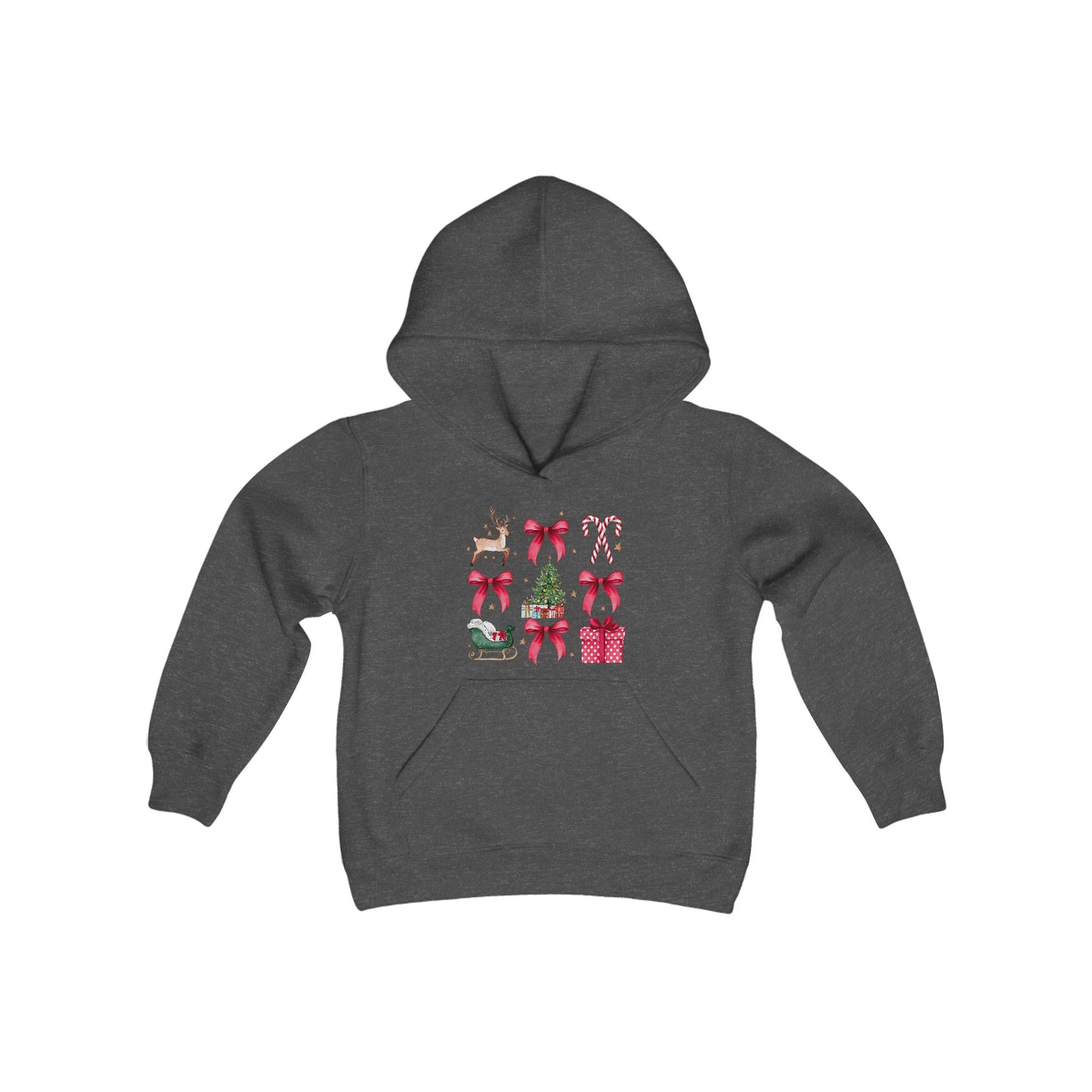 Coquette Christmas Youth Hoodie Sweatshirt