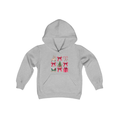 Coquette Christmas Youth Hoodie Sweatshirt