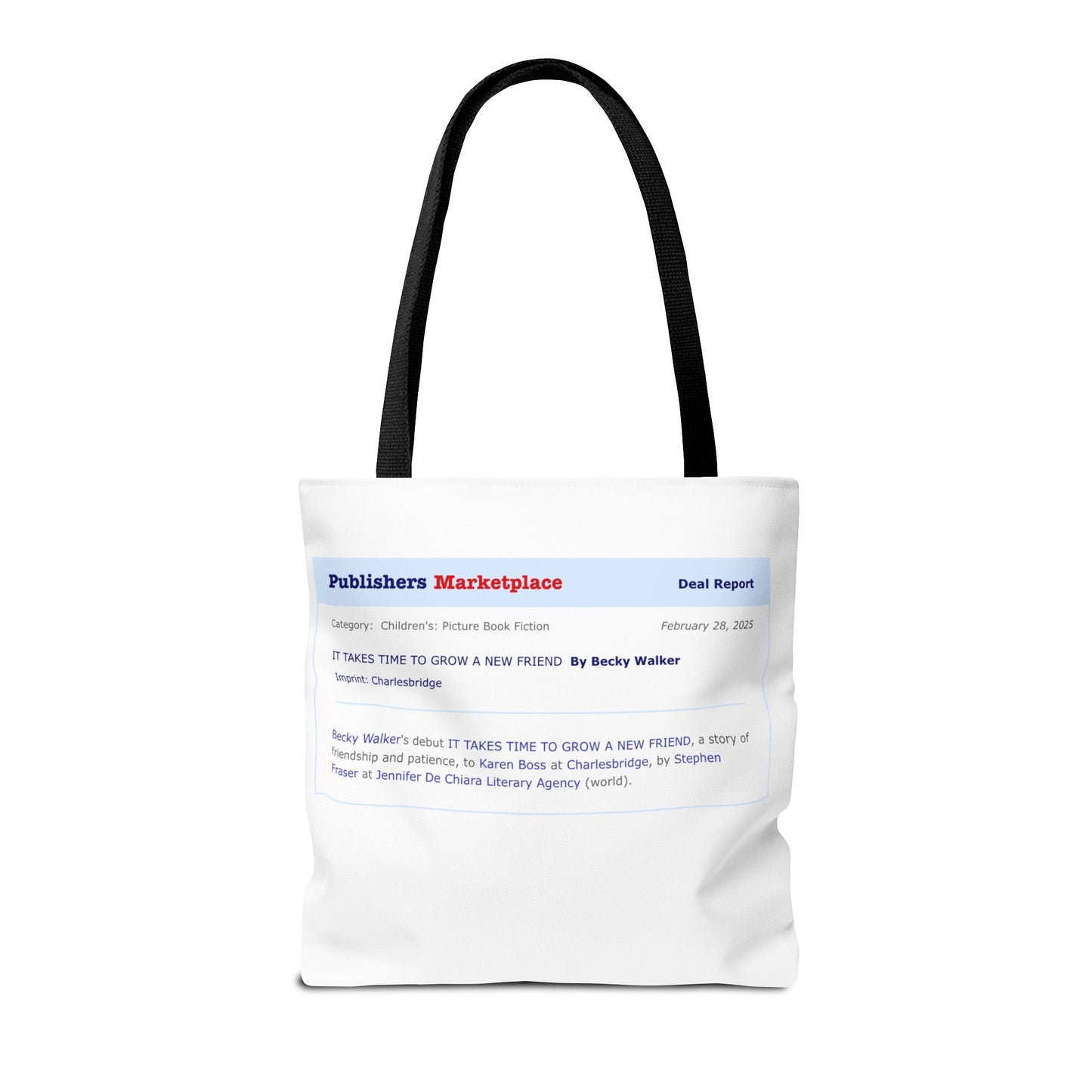 Tote Bag — Publishers Marketplace Announcement Tote