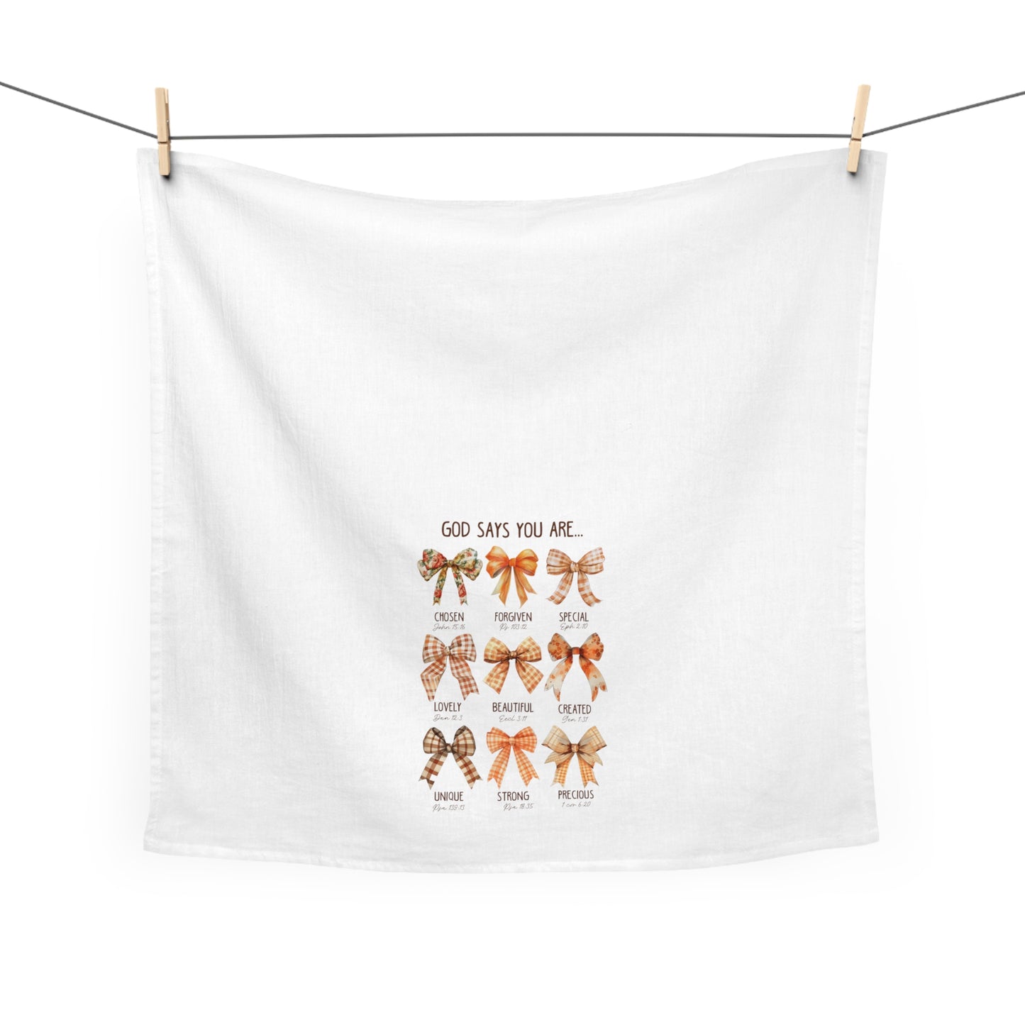 Coquette God Says Fall Tea Towel