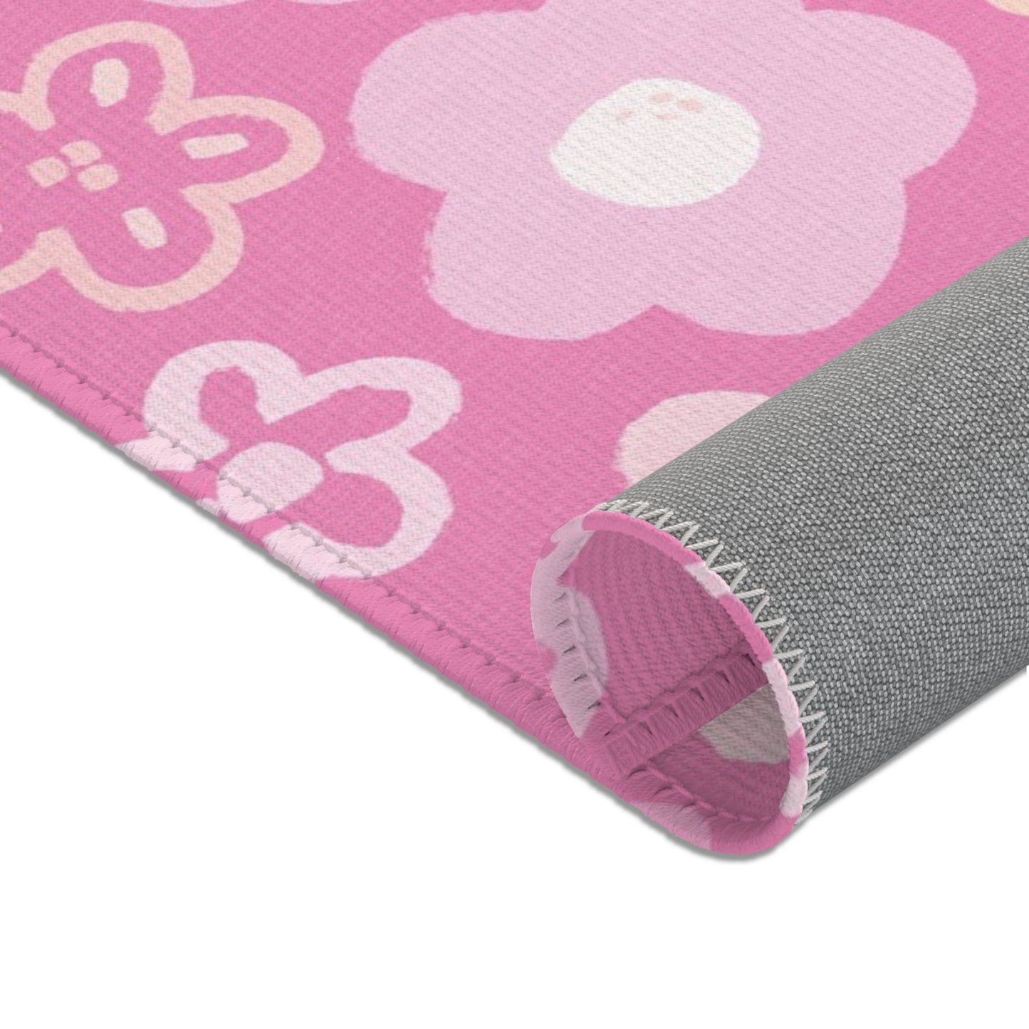 Coquette Pink Flower Power Area Rugs