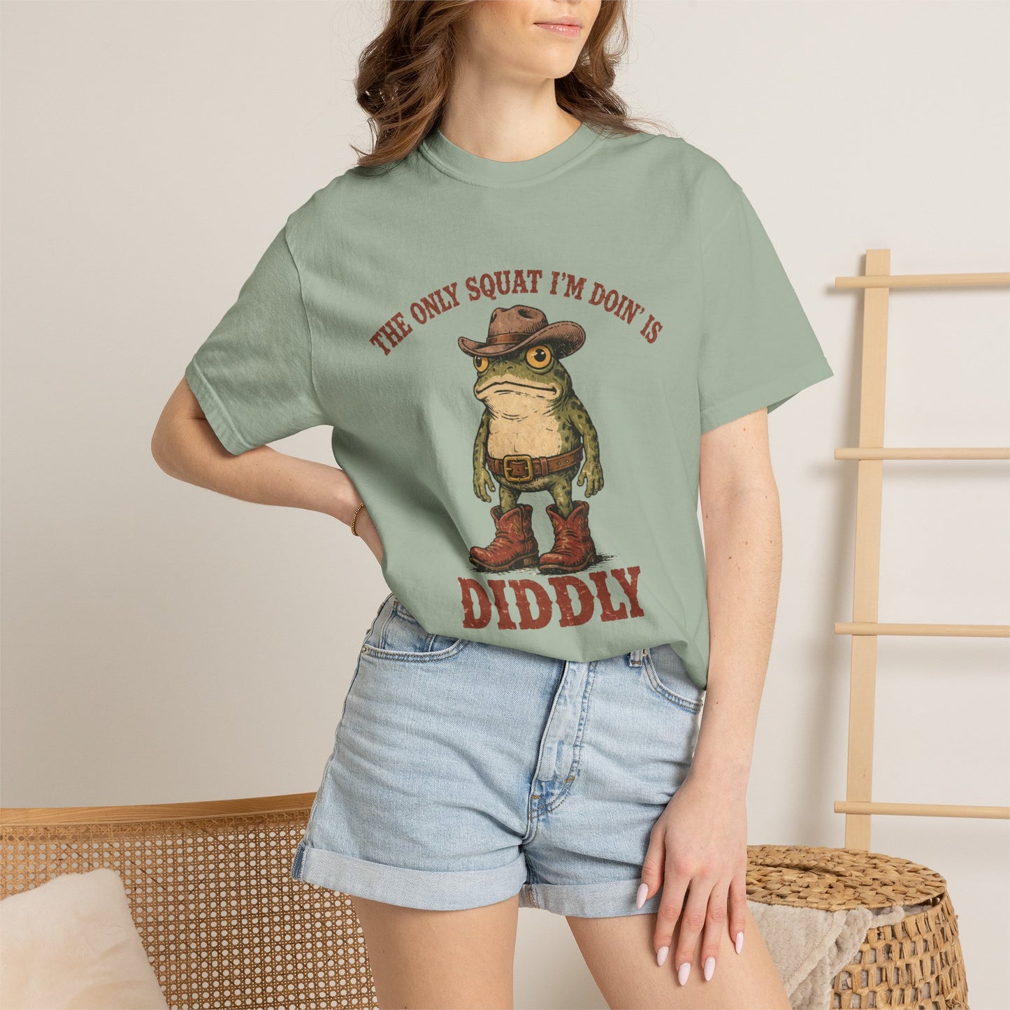 "The Only Squat I'm Doin' Is Diddly" Frog Tee