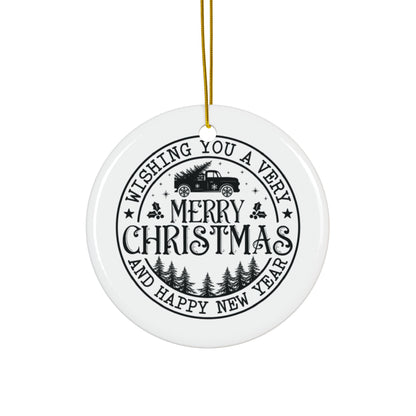 Merry Christmas Ceramic Ornaments