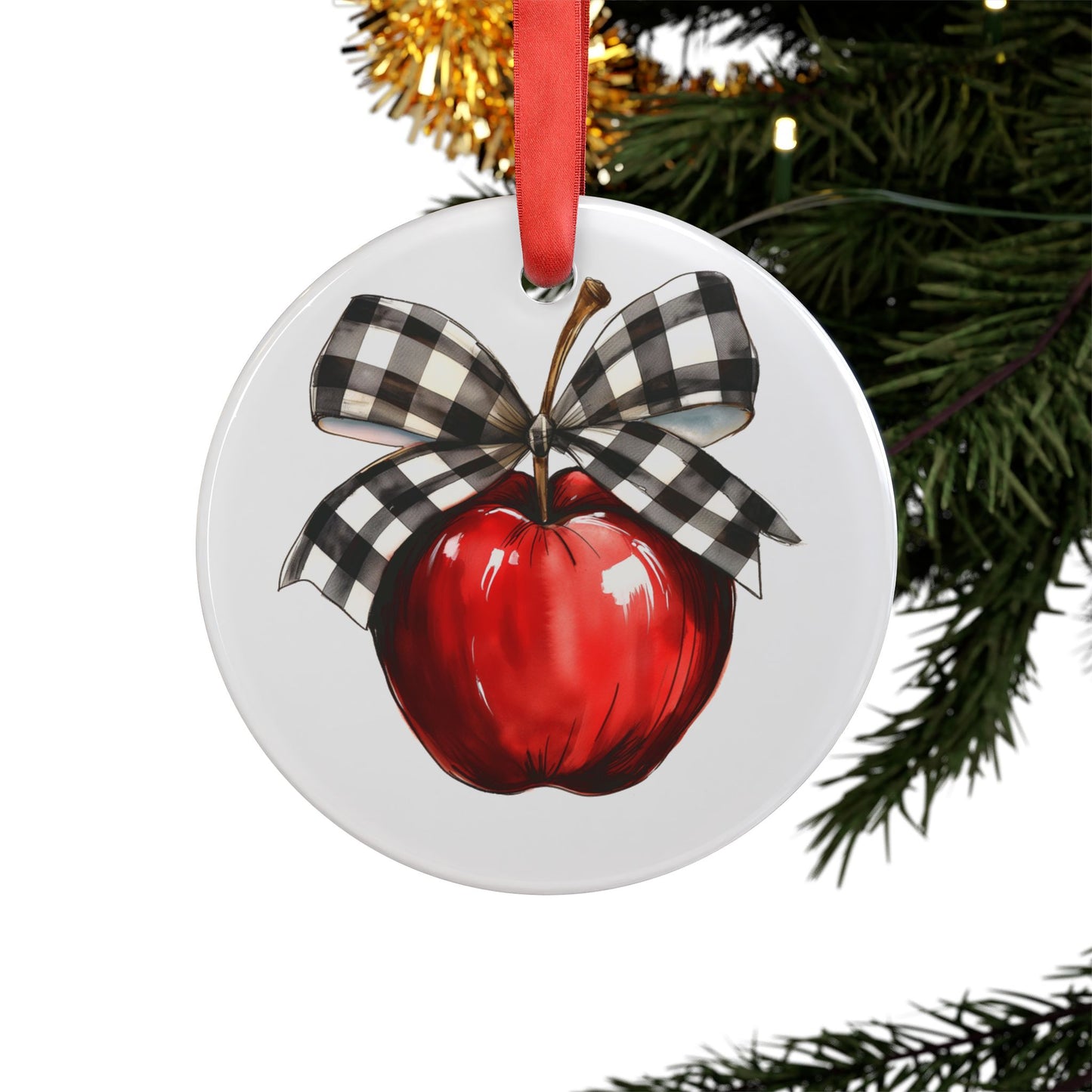 Coquette Teacher Acrylic Ornament