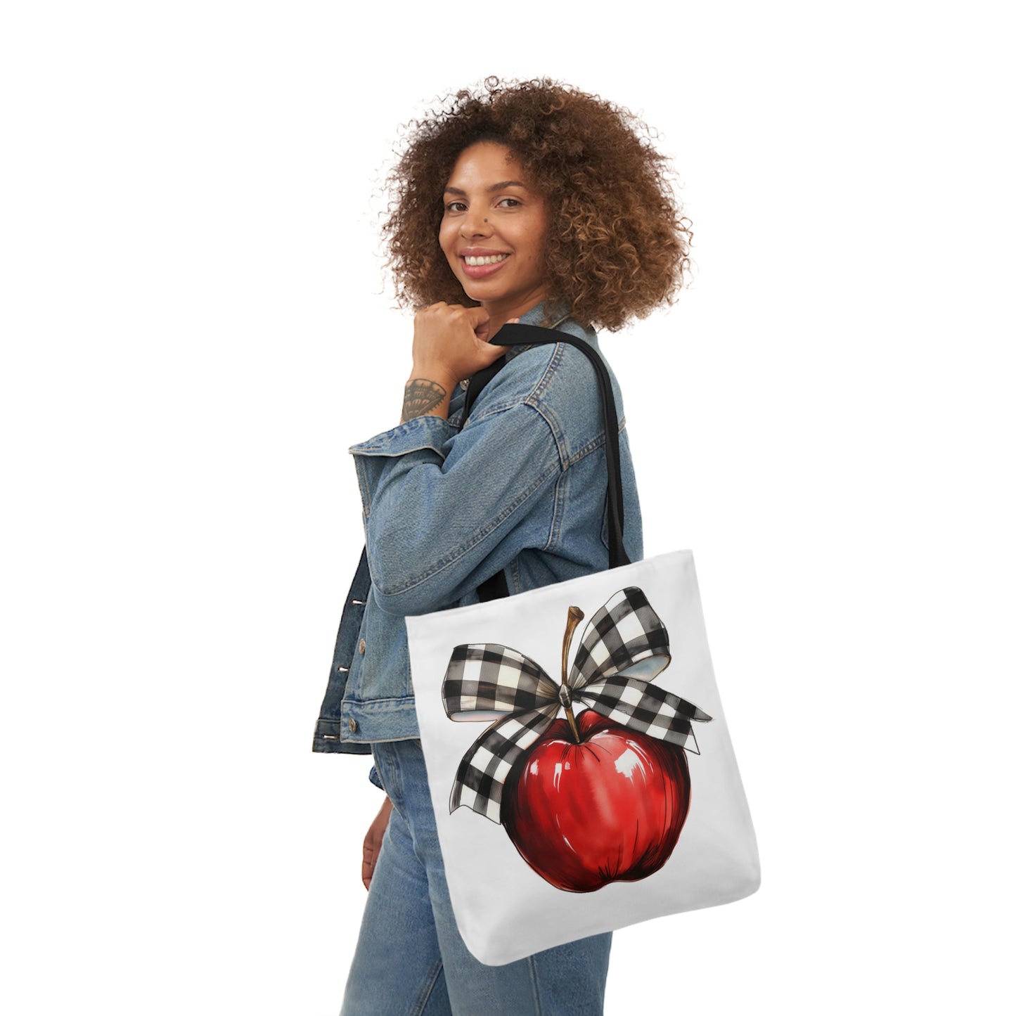 Teacher Apple Canvas Tote Bag