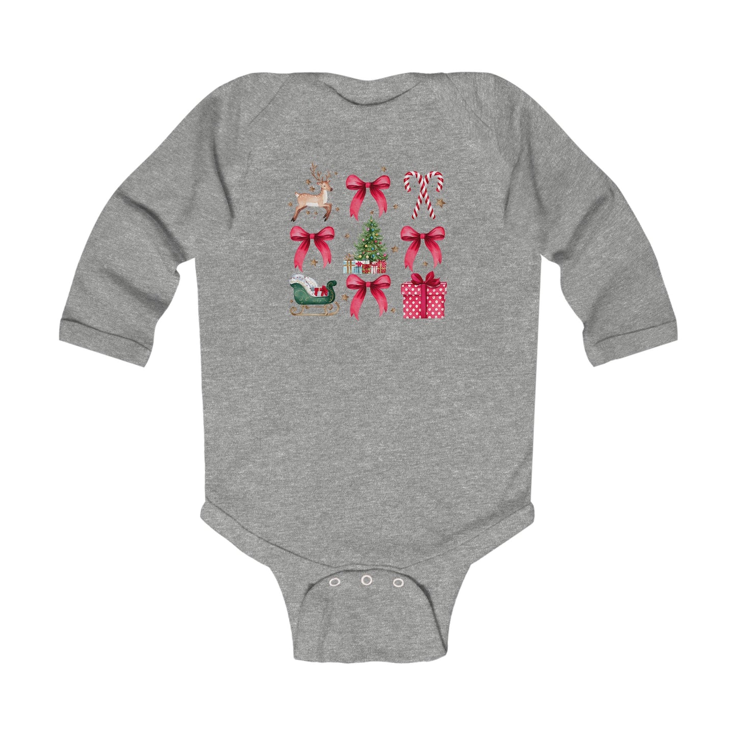 Christmas Coquette Long Sleeve Onesie