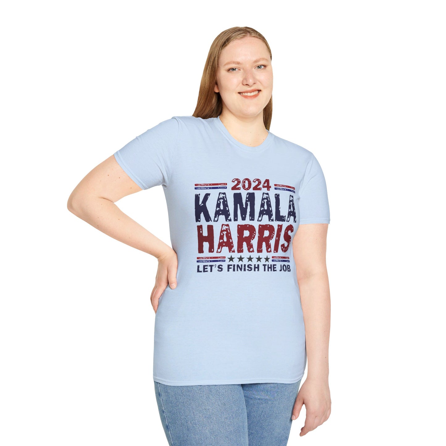 Kamala Harris Let's Finish the Job Softstyle T-Shirt