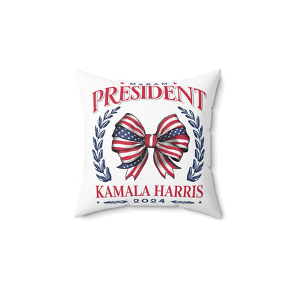 Coquette Kamala Harris Square Pillow