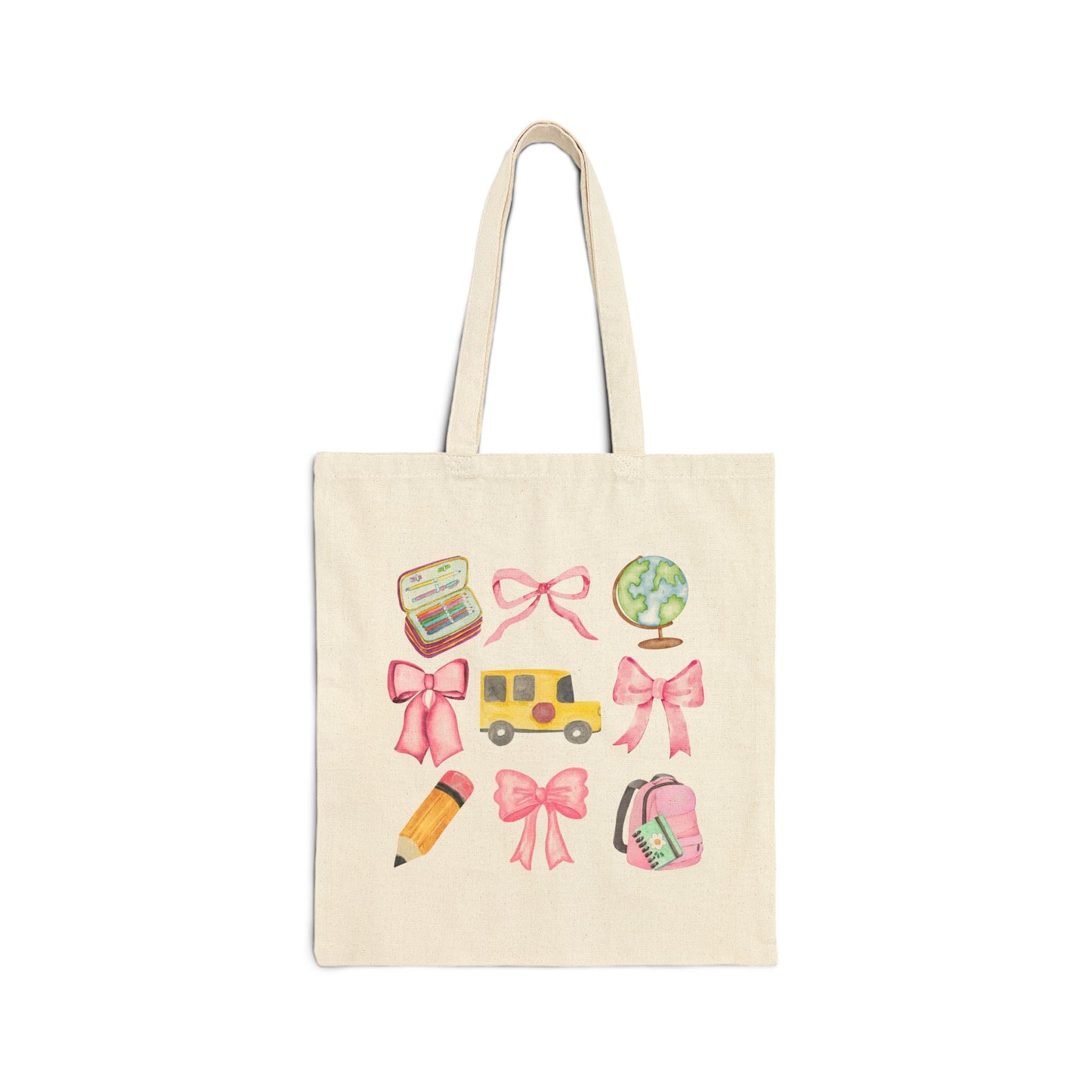 Coquette Teacher Cotton Canvas Tote Bag