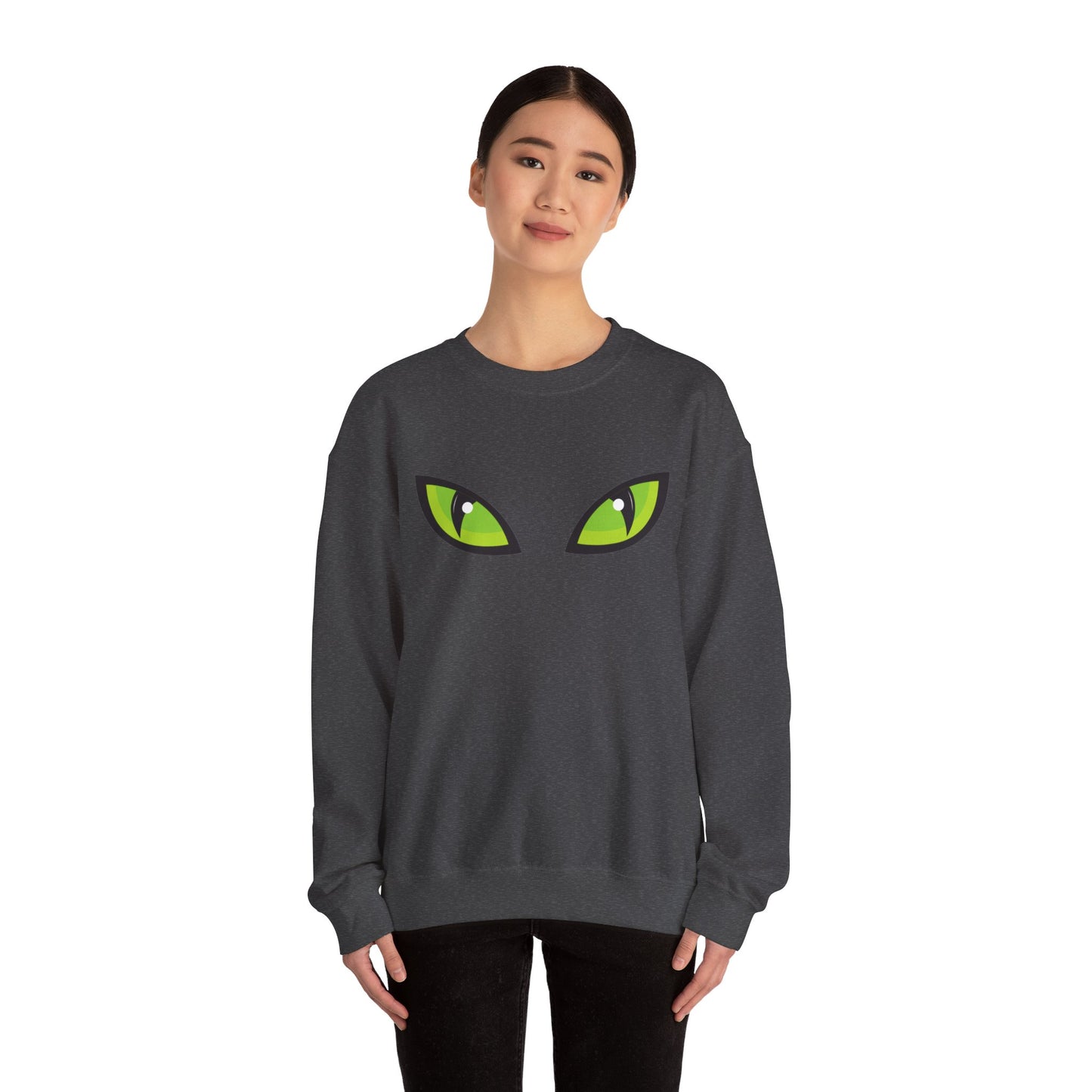 Spooky Cat Eyes Halloween Sweatshirt