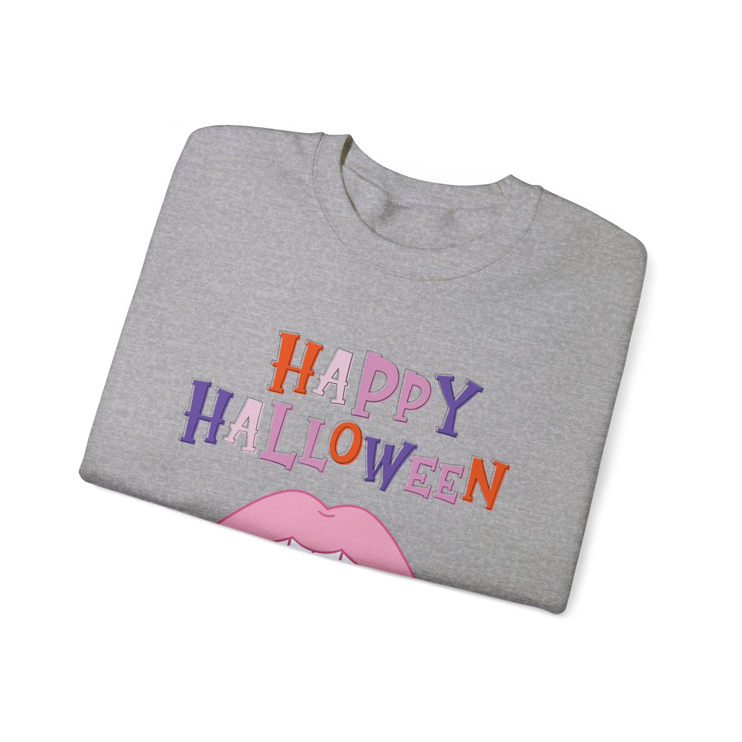 Happy Halloween Pink Fangs Sweatshirt