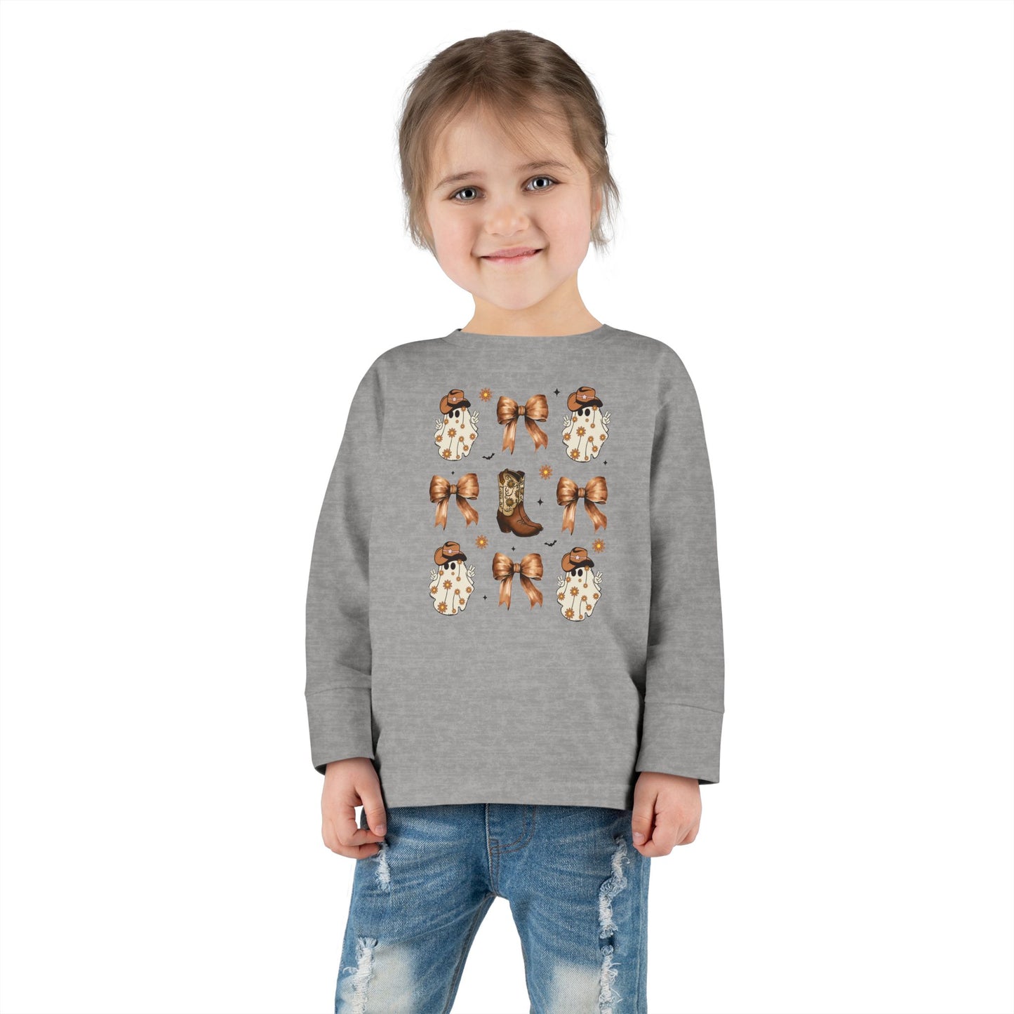 Coquette Cowboy Ghosts Toddler Long Sleeve Tee