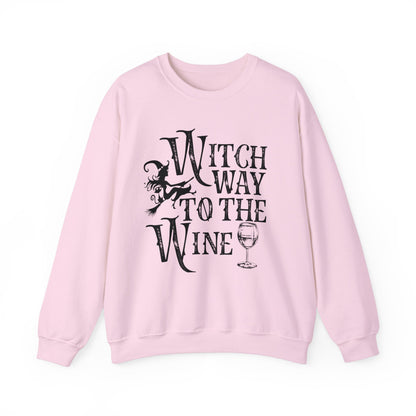 Witch Way to the Wine Halloween Sweatshirt