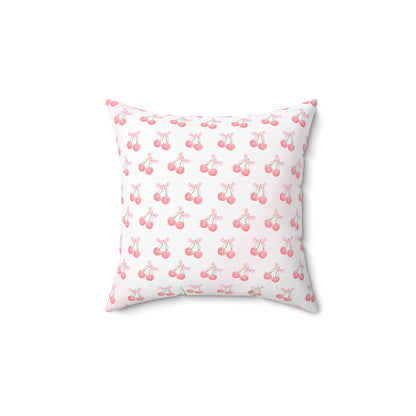 Coquette Cherry Square Pillow