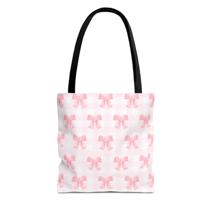 Girlie Pink Coquette Bow Tote Bag