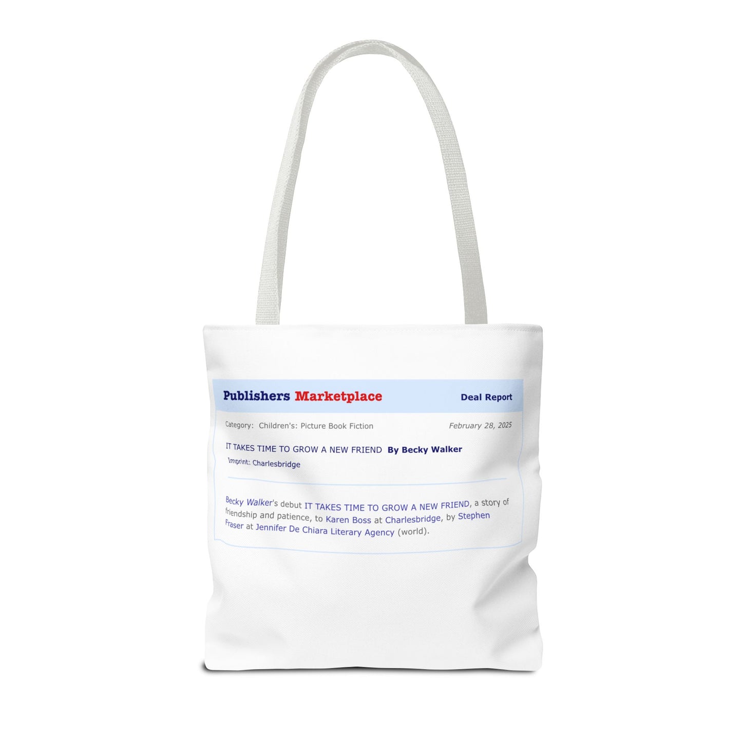 Tote Bag — Publishers Marketplace Announcement Tote
