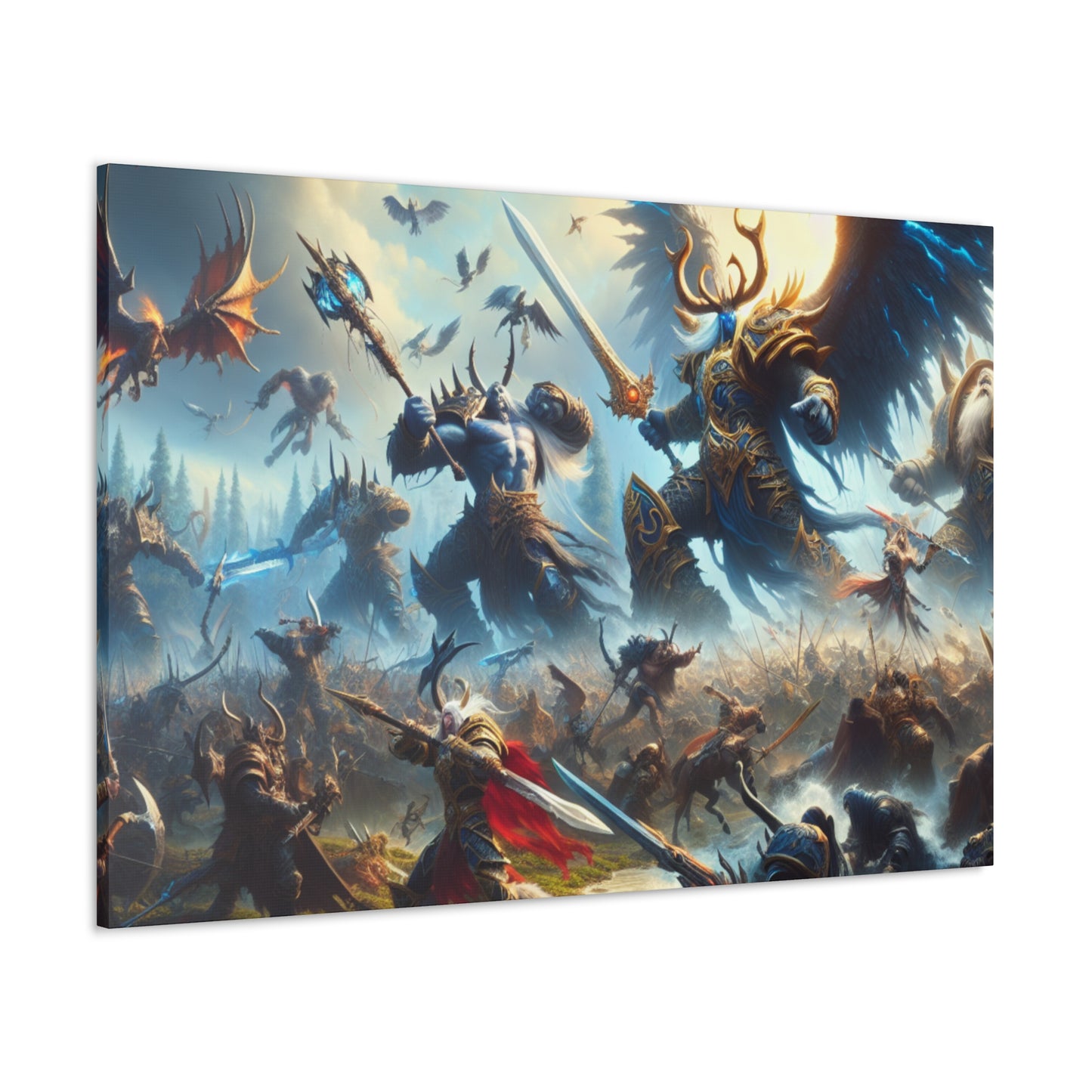 Epic DnD Battle Canvas Wall Art