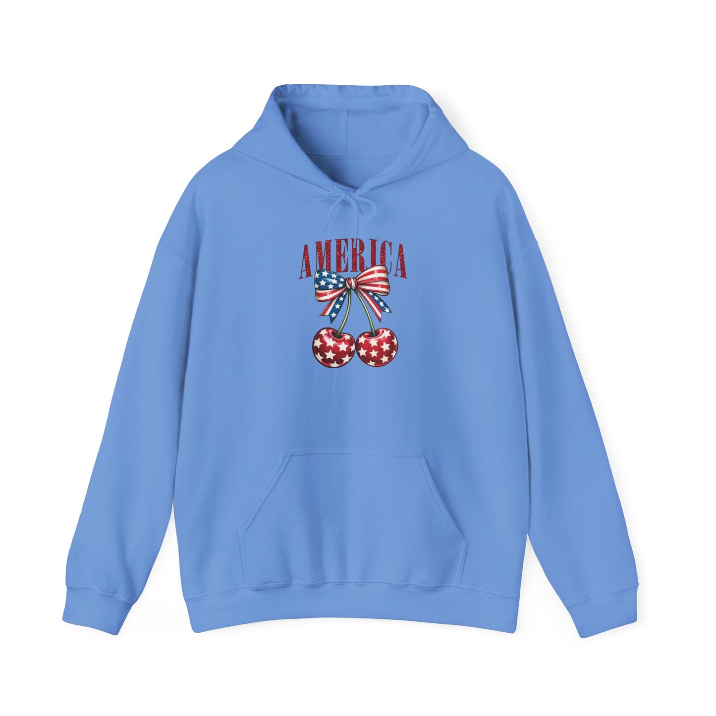 Patriotic Cherry Print Hoodie