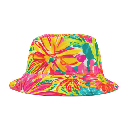 Bright Summer Floral Bucket Hat