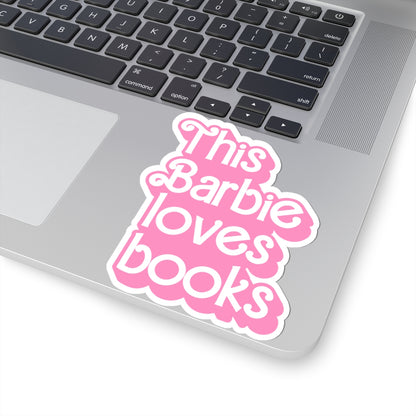 Pink Barbie Loves Books Stickers