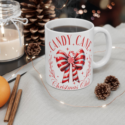 Candy Cane Christmas Club Mug 11oz