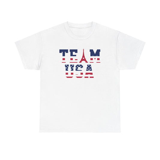 Team USA 2024 Paris Olympics Unisex Heavy Cotton T-Shirt