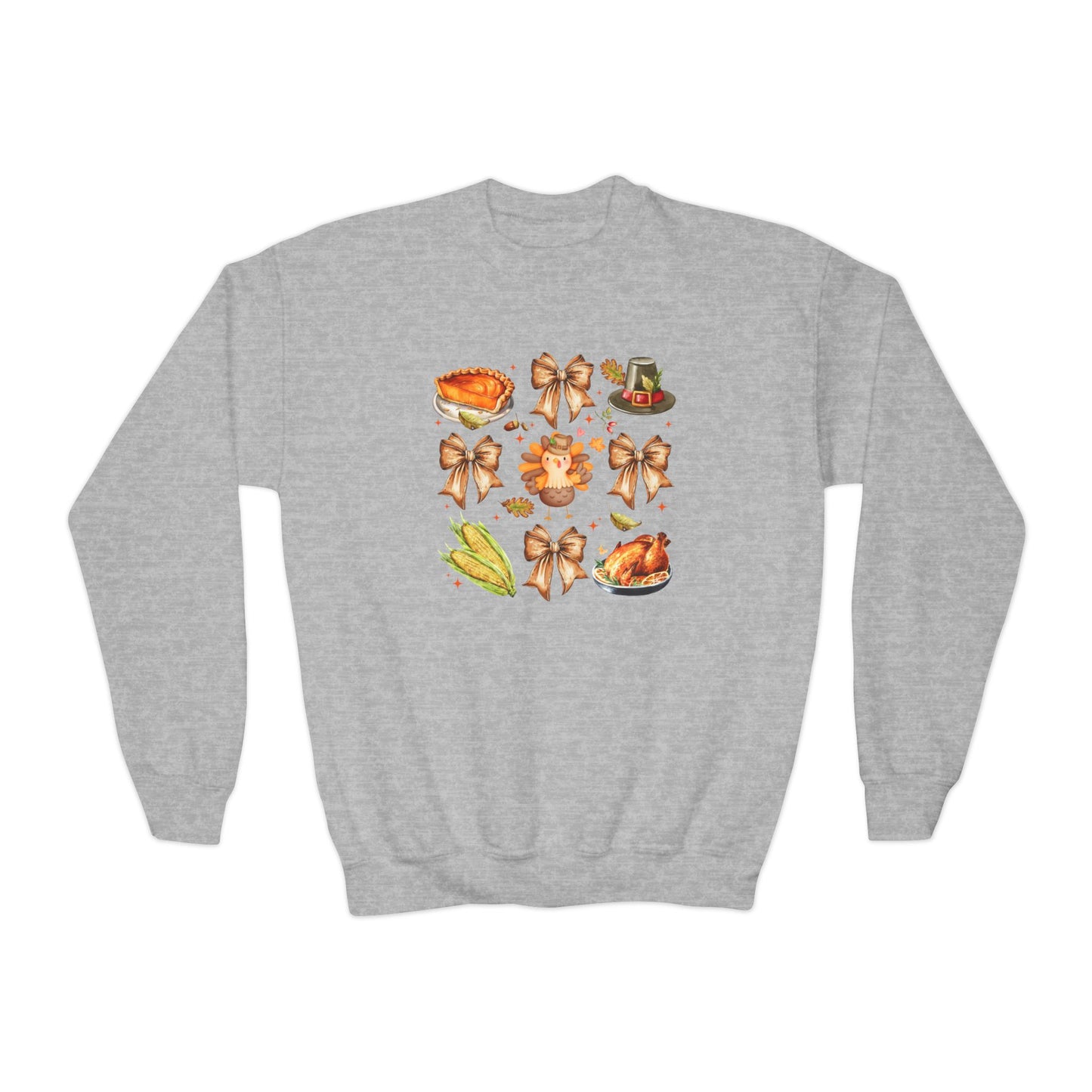 Thanksgiving Coquette Youth Crewneck Sweatshirt