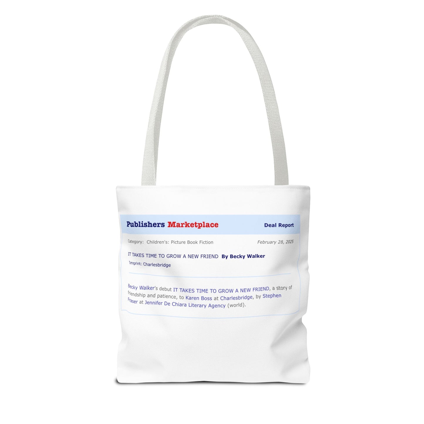 Tote Bag — Publishers Marketplace Announcement Tote