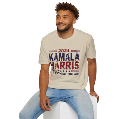 Kamala Harris Let's Finish the Job Softstyle T-Shirt