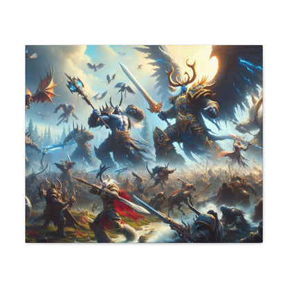 Epic DnD Battle Canvas Wall Art