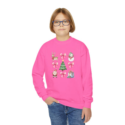 Coquette Christmas Youth Crewneck Sweatshirt