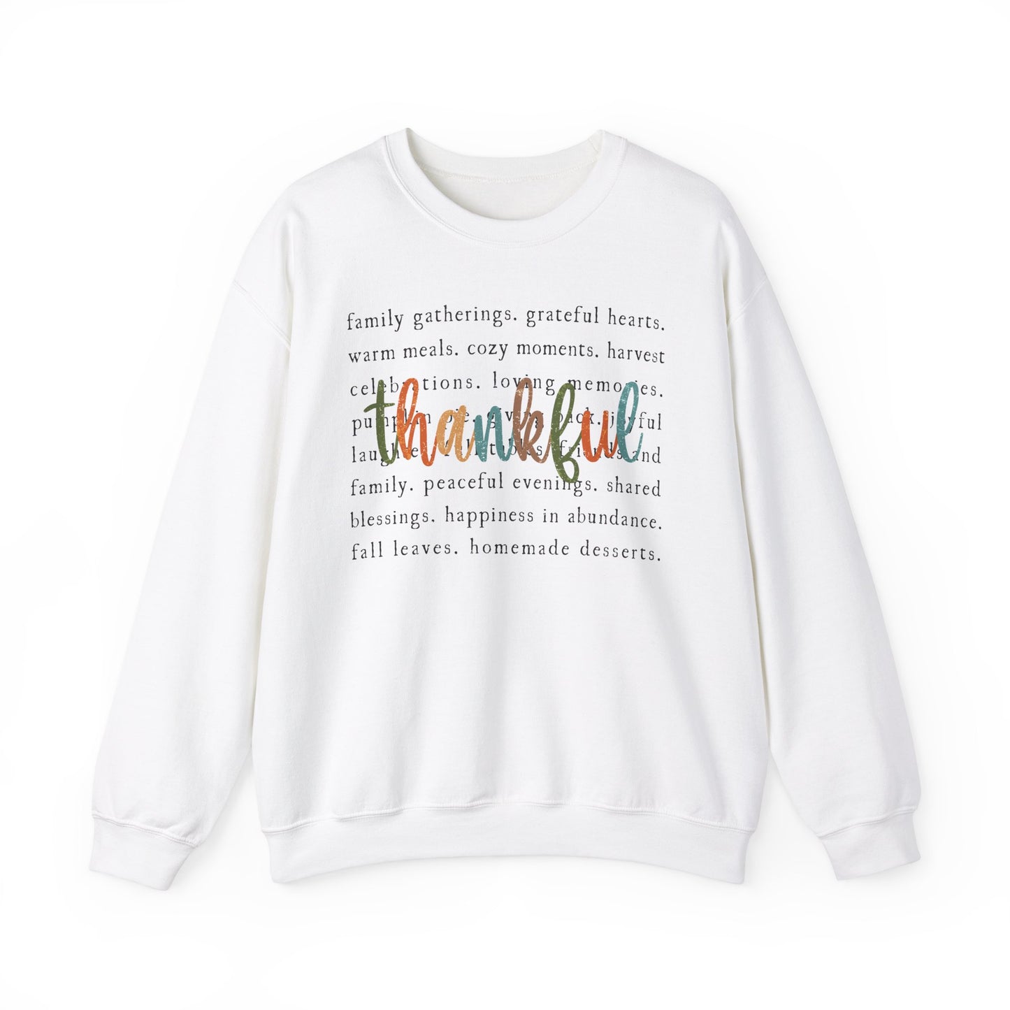 Thankful Thanksgiving Unisex Heavy Blend™ Crewneck Sweatshirt