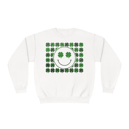 Clover Smiley Face St. Patrick's Day Sweatshirt