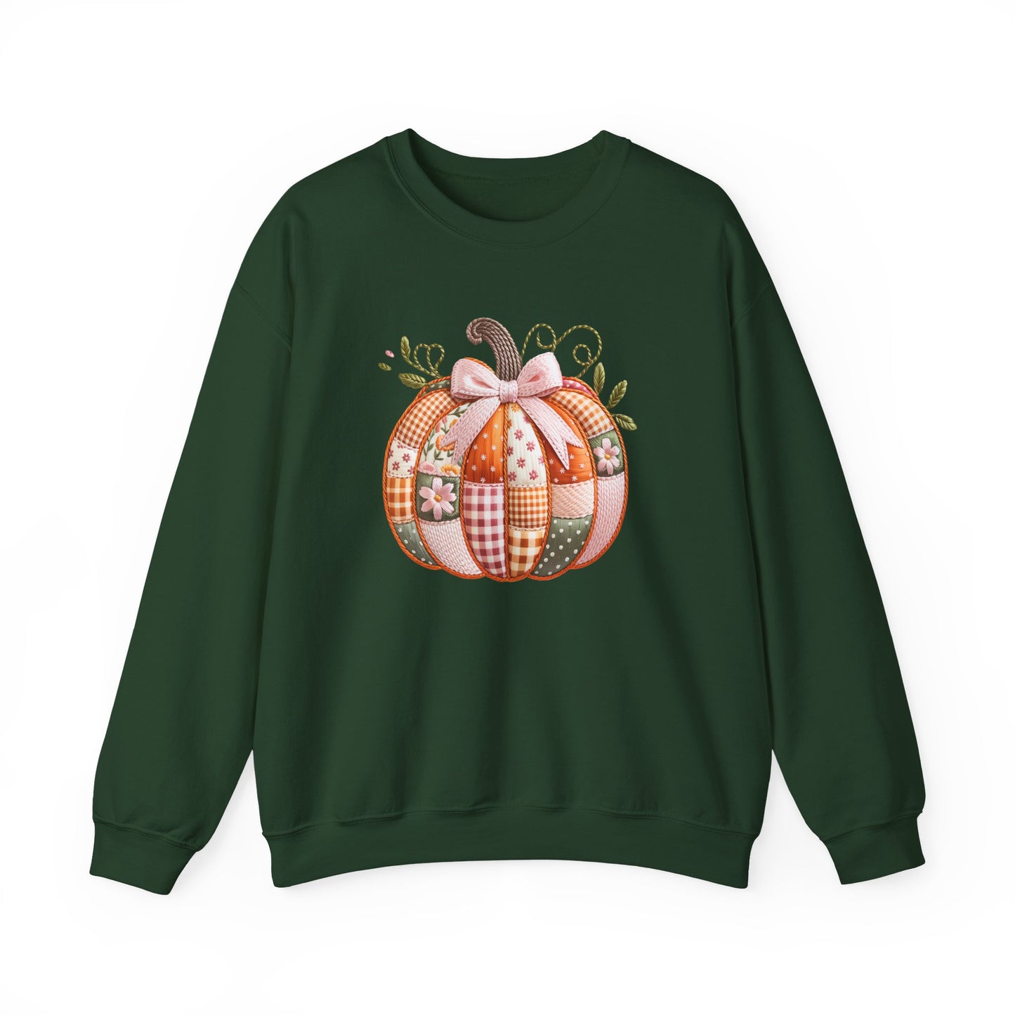 Fall Quilted Patchwork Pumpkin Sweatshirt