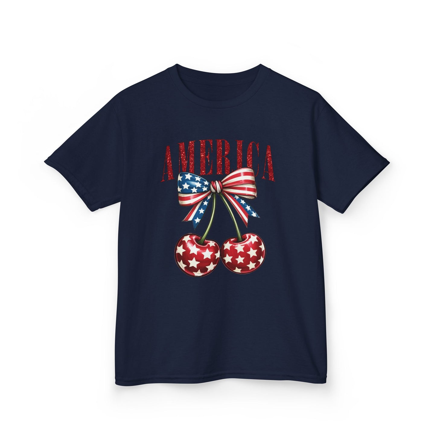 Cherry Patriotic 4th of July Kids Tee