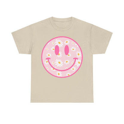 Groovy Retro Daisy Smiley Face T-Shirt