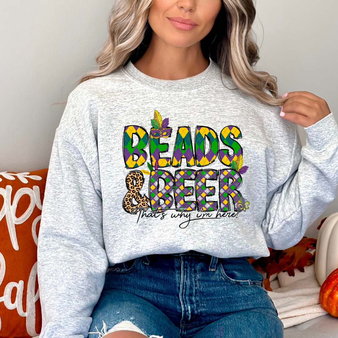 Mardi Gras Beads Sweatshirt