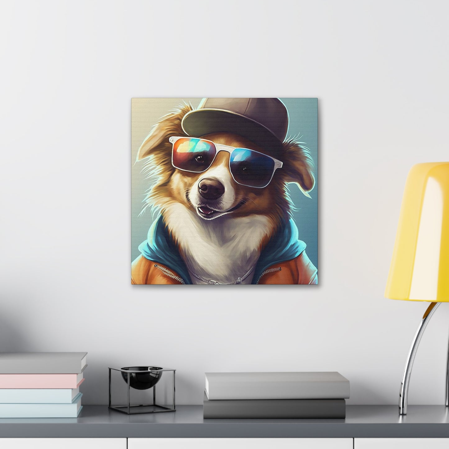 Dog in Sunglasses Canvas Wall Art