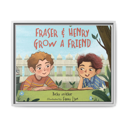 Framed Canvas Wall Art – Fraser & Henry Grow a Friend Children’s Book Illustration