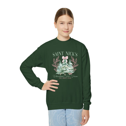 St. Nick's Christmas Tree Farm Youth Crewneck Sweatshirt