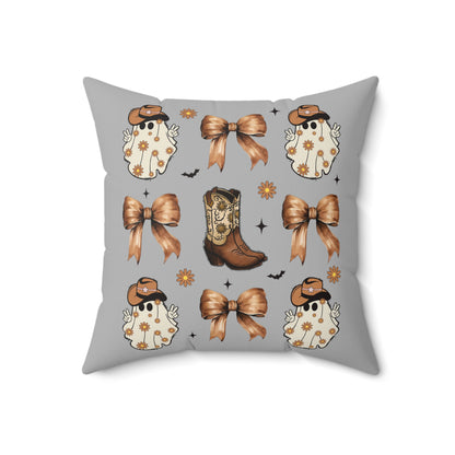 Coquette Cowboy Ghosts Halloween Pillow