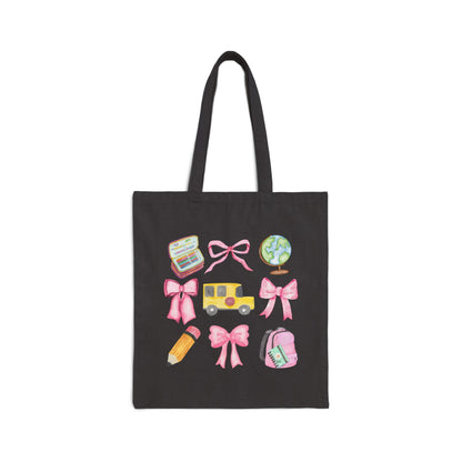 Coquette Teacher Cotton Canvas Tote Bag