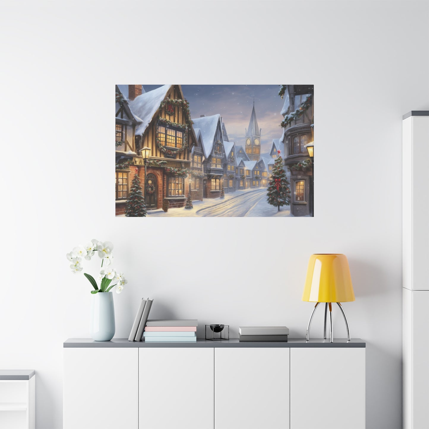 Christmas Village Canvas Art