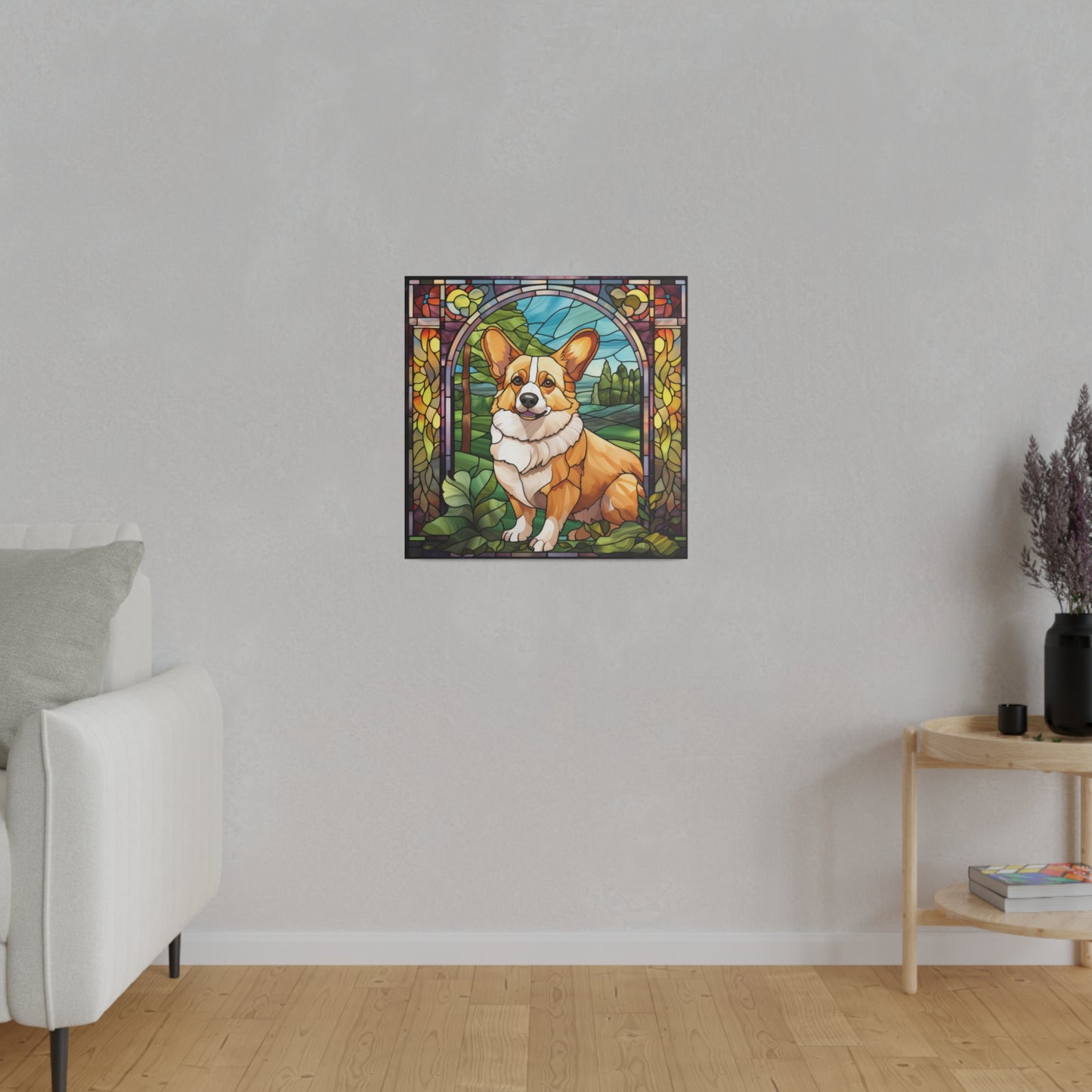 Corgi Wall Art Matte Canvas