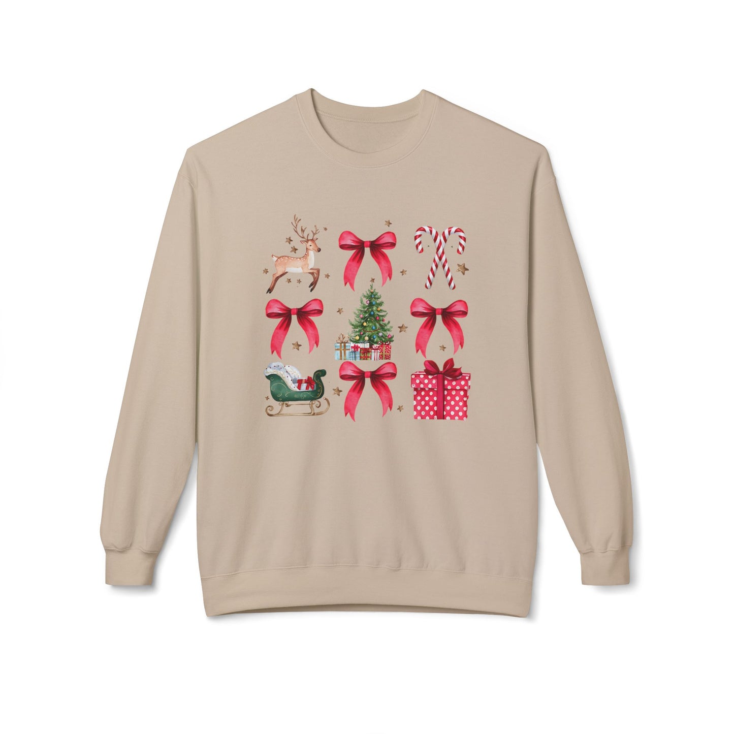 Merry Christmas Coquette Softstyle Fleece Sweatshirt