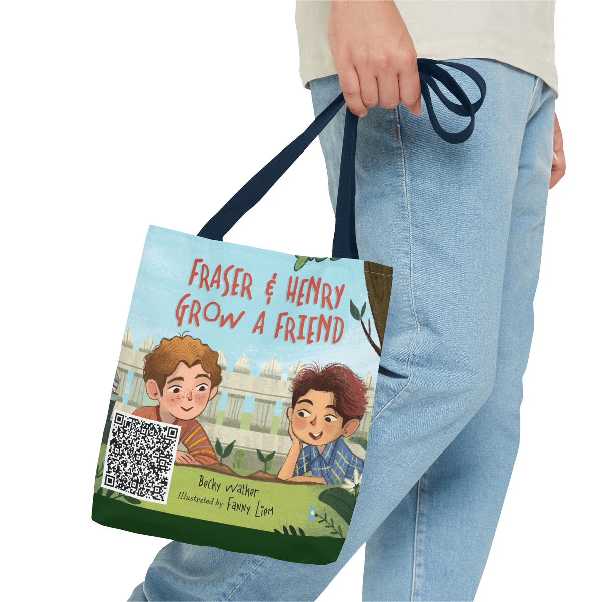 Fraser & Henry Grow a Friend Book Illustration Tote Bag