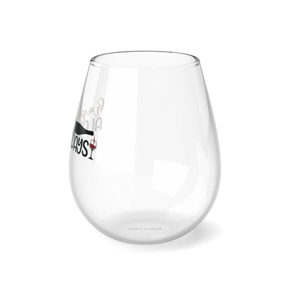 Happy Alocholidays Funny Christmas Stemless Wine Glass, 11.75oz