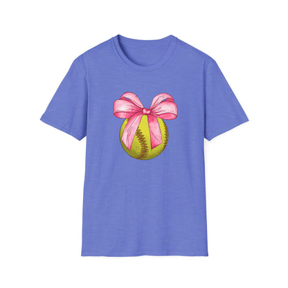 Coquette Softball Unisex Softstyle T-Shirt