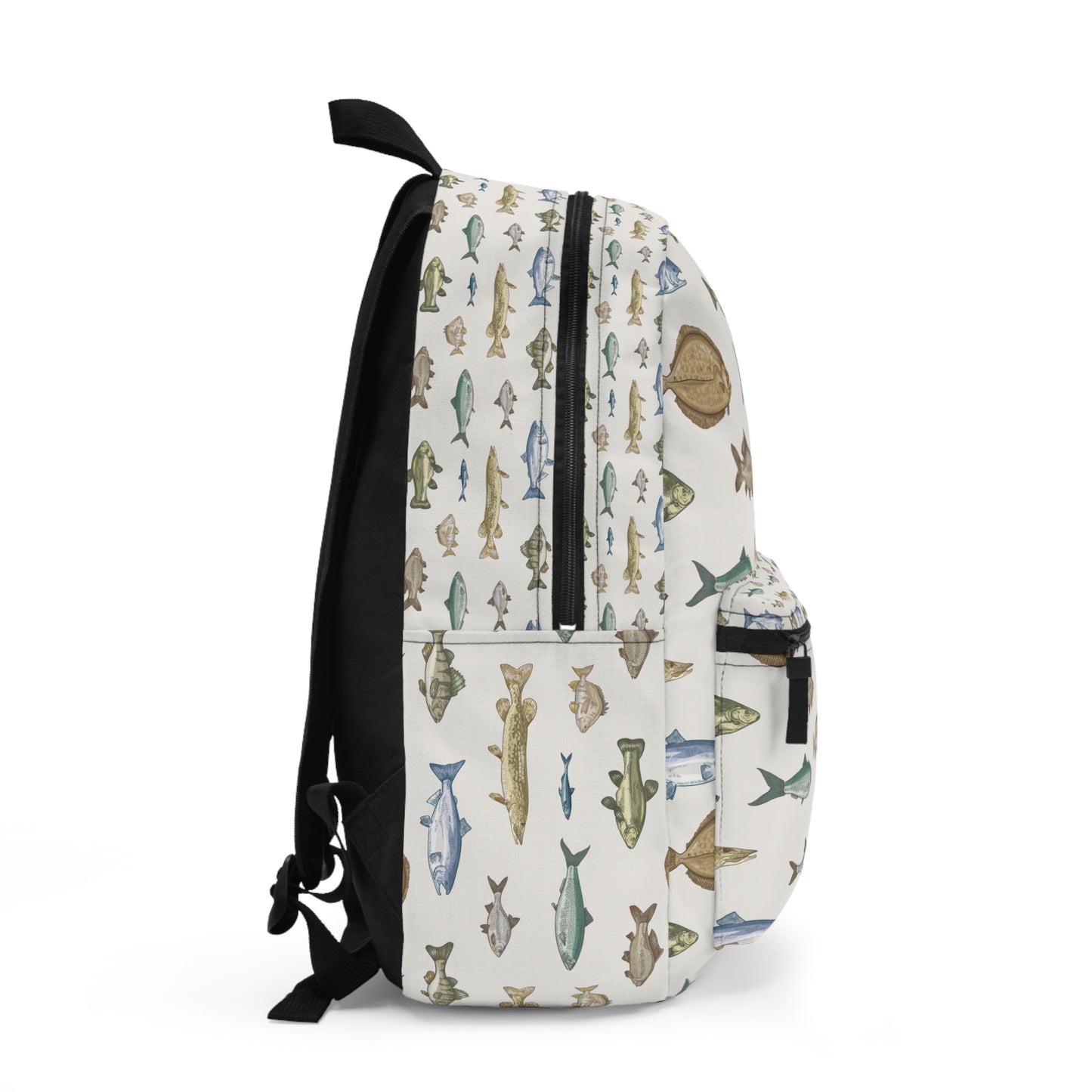 Fish Print Eco-Friendly School and Hiking Backpack